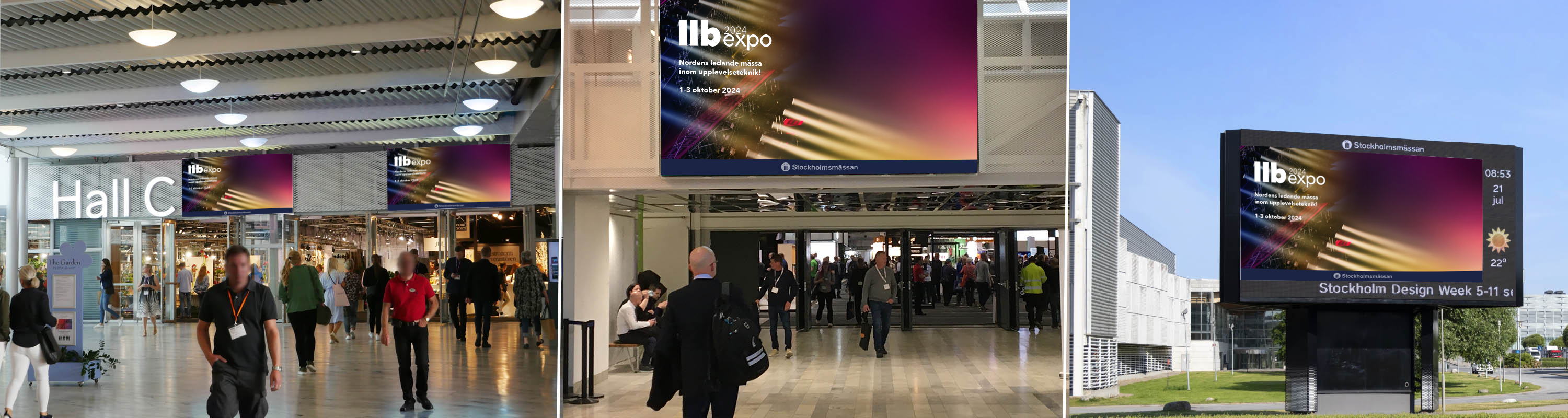 Digital skyltar LLB Expo 2024